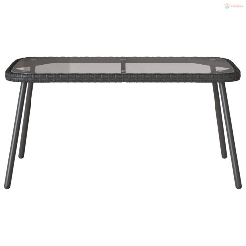 Dohányzóasztal Fekete 90 x 45 x 43 cm polirattan