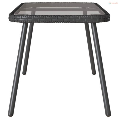 Dohányzóasztal Fekete 90 x 45 x 43 cm polirattan