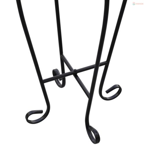 Fekete-fehér mozaik kisasztal növénytartó asztal