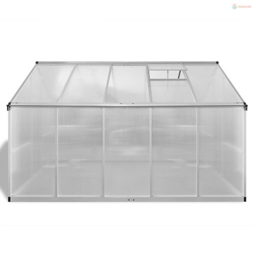 Megerősített alumínium melegház alapkerettel 7,55 m²