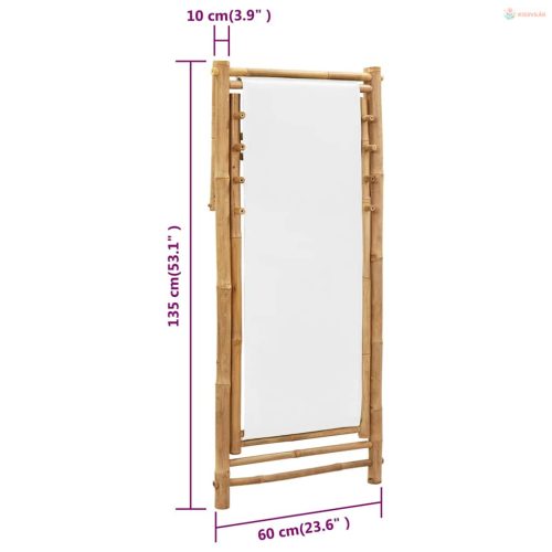 Bambusz és vászon kültéri napozószék