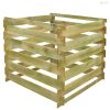 Négyzet alakú fa komposztáló láda 0,54 m3