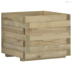 Négyszögletes fa magaságyás 50 x 50 x 40 cm