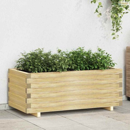 Téglalap alakú fa magaságyás 100 x 50 x 40 cm