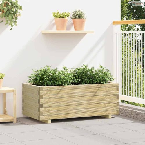 Téglalap alakú fa magaságyás 100 x 50 x 40 cm