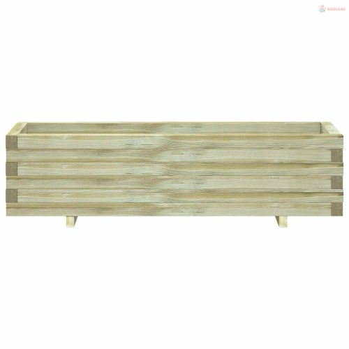 Téglalap alakú fa magaságyás 120 x 40 x 30 cm