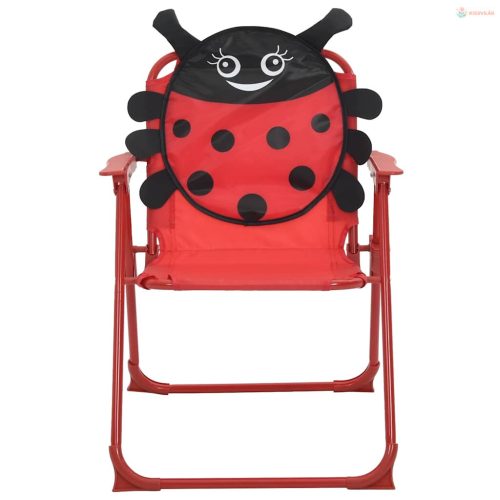 3 darabos piros kerti gyerek bisztrószett napernyővel