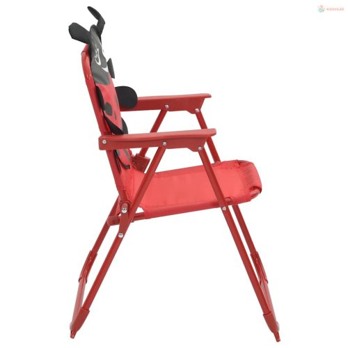 3 darabos piros kerti gyerek bisztrószett napernyővel