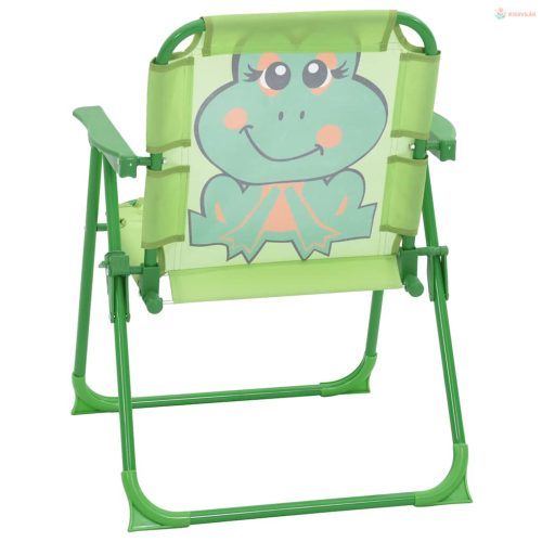 3 darabos zöld kerti gyerek bisztrószett napernyővel