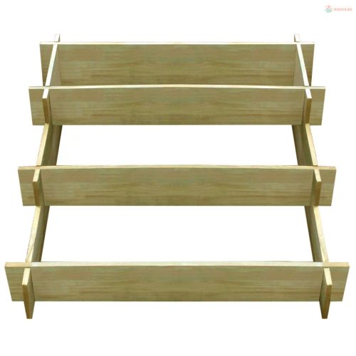 3 szintes impregnált fa virágtartó 90 x 90 x 35 cm