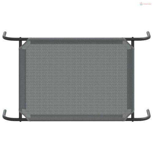 Szürke textilén és acél emelt kutyaágy 90x50x20 cm