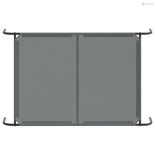 Szürke textilén és acél emelt kutyaágy 90x50x20 cm