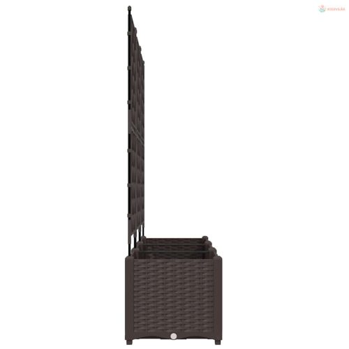 Kerti cserép 3 pcs Barna 120 x 40 x 143 cm Műanyag