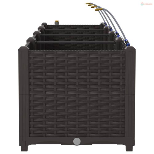 Kerti cserép 4 pcs Barna Műanyag