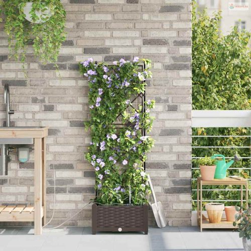 Kerti cserép Barna 40 x 40 x 126 cm Műanyag