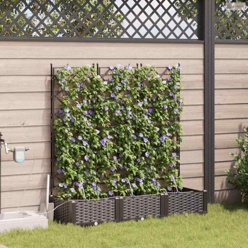 Kerti cserép 3 pcs Barna Műanyag