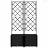 Kerti cserép 2 pcs Fekete 80 x 40 x 143 cm Műanyag