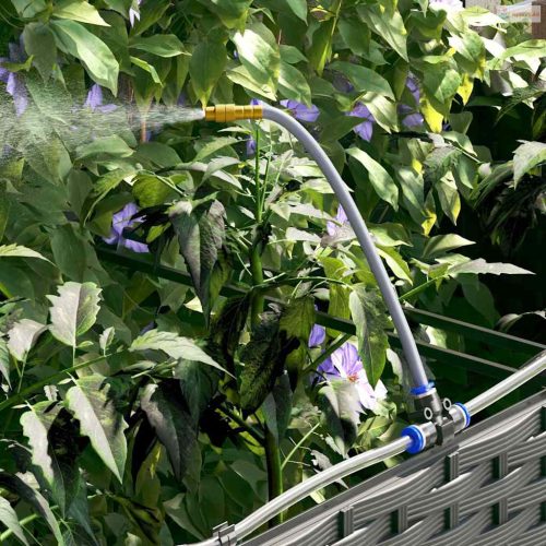 Kerti cserép 2 pcs Fekete Műanyag