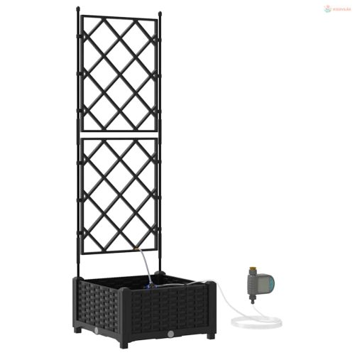 Kerti cserép Fekete 40 x 40 x 126 cm Műanyag