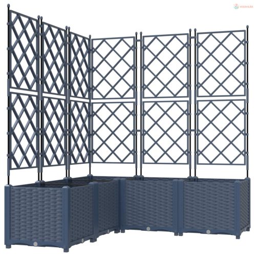 Kerti cserép 5 pcs Szürke 120 x 120 x 143 cm Műanyag