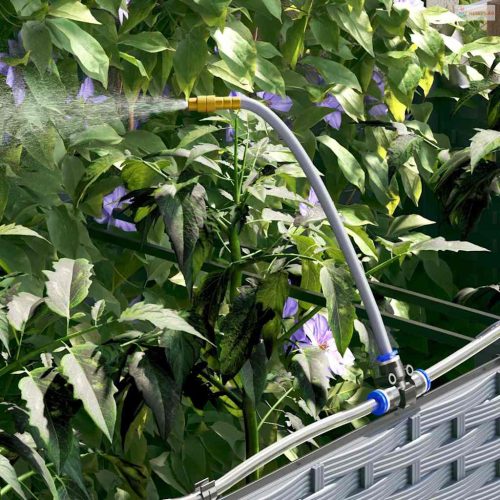 Kerti cserép 2 pcs Világosszürke Műanyag