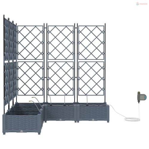 Kerti cserép 5 pcs Világosszürke Műanyag