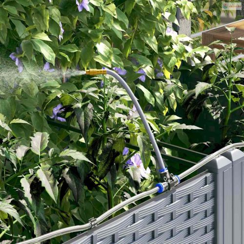 Kerti cserép 5 pcs Világosszürke Műanyag