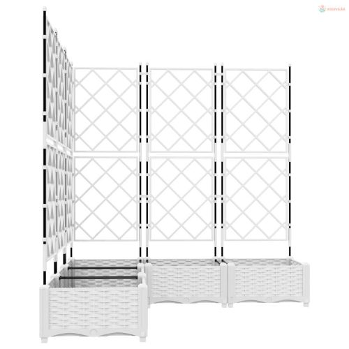 Kerti cserép 5 pcs Fehér 120 x 120 x 125,5 cm Műanyag