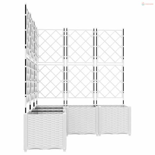 Kerti cserép 5 pcs Fehér 120 x 120 x 143 cm Műanyag