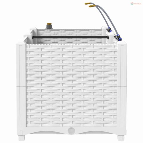 Kerti cserép 2 pcs Fehér Műanyag