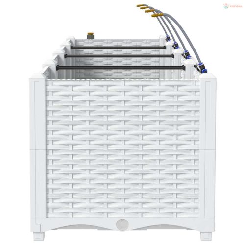 Kerti cserép 3 pcs Fehér Műanyag