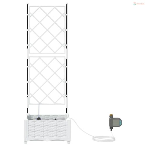 Kerti cserép Fehér 40 x 40 x 126 cm Műanyag