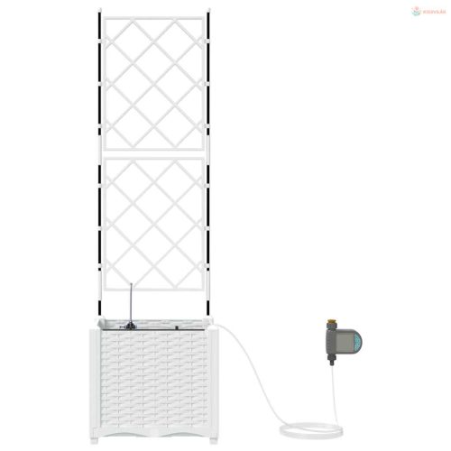 Kerti cserép Fehér 40 x 40 x 142 cm Műanyag