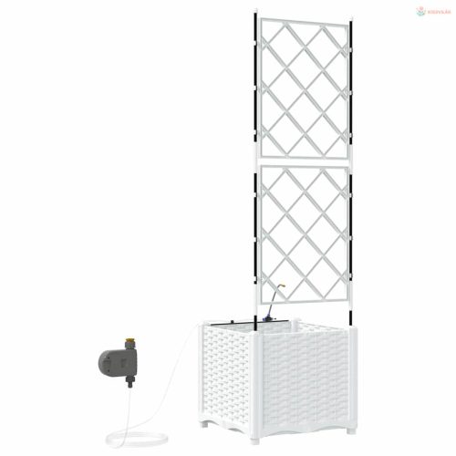 Kerti cserép Fehér 40 x 40 x 142 cm Műanyag