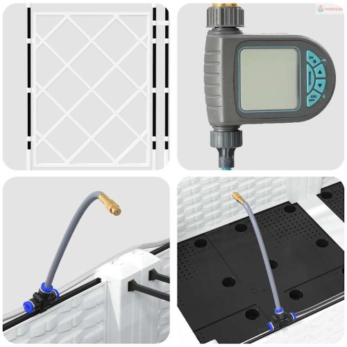 Kerti cserép 2 pcs Fehér Műanyag