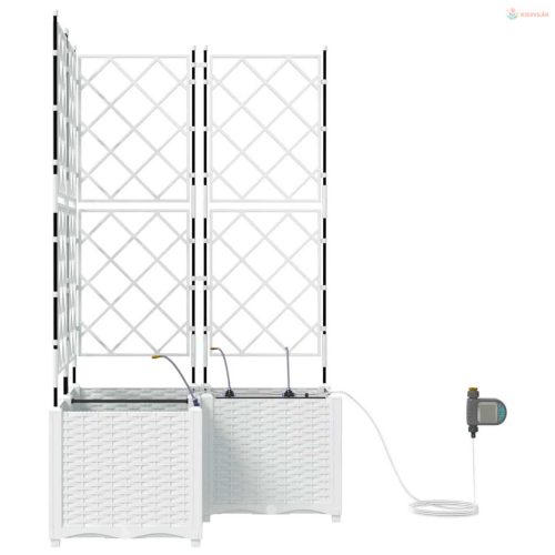 Kerti cserép 3 pcs Fehér Műanyag