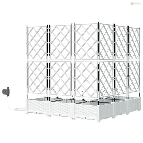 Kerti cserép 5 pcs Fehér Műanyag