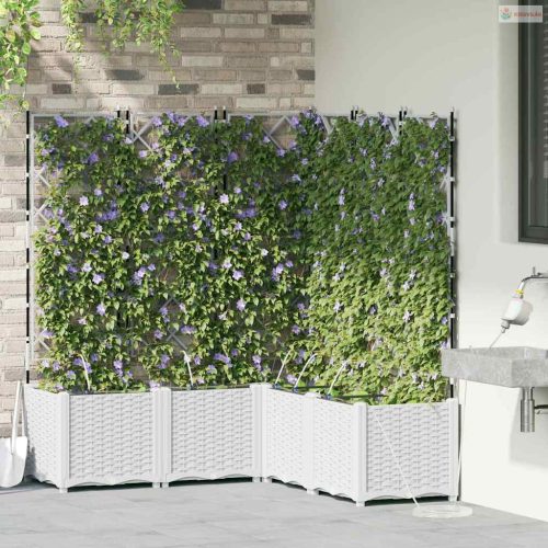 Kerti cserép 5 pcs Fehér Műanyag