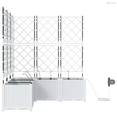 Kerti cserép 5 pcs Fehér Műanyag