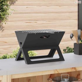 Kültéri grill Fekete 46 x 31 x 31 cm Acél