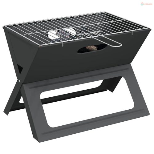 Kültéri grill Fekete 46 x 31 x 31 cm Acél