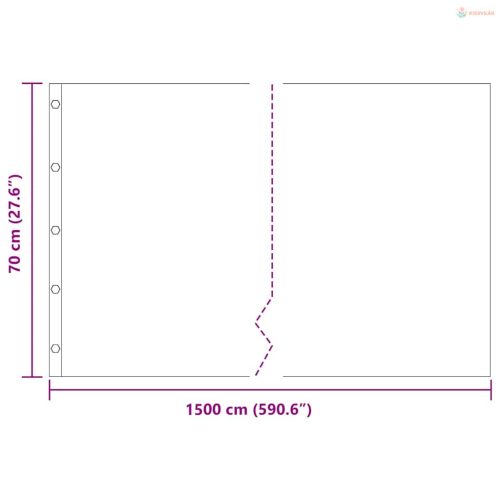 Gyökérzáró fólia Fekete 0,7 x 15 m Polietilén
