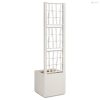 Kertész cserép rácsos változattal Fehér 36 x 36 x 140 cm PP
