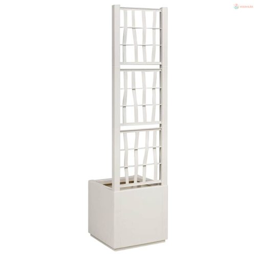 Kertész cserép rácsos változattal Fehér 36 x 36 x 140 cm PP