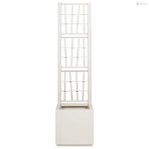 Kertész cserép rácsos változattal Fehér 36 x 36 x 140 cm PP