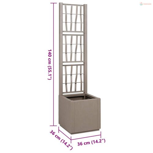 Kertész cserép rácsos változattal Világos Barna PP