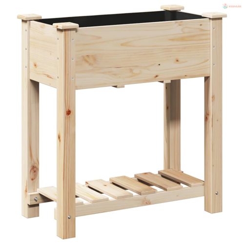 Kerti cserép polcokkal Bézs 71 x 37 x 76,5 cm Szilárd fenyőfa