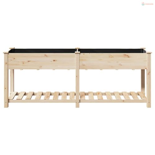 Kerti cserép polcokkal Bézs 203 x 53 x 76,5 cm Szilárd fenyőfa