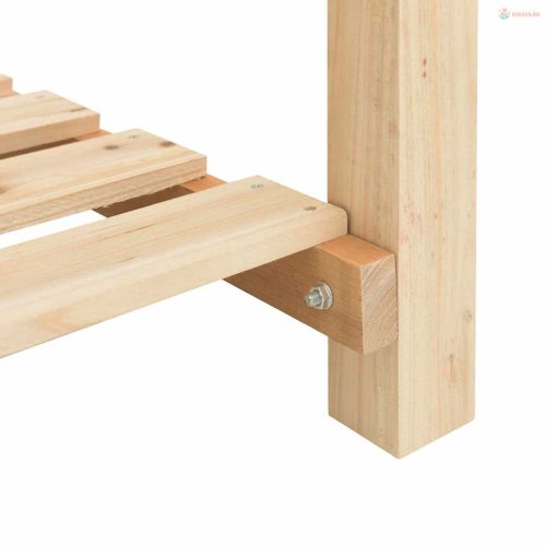 Kerti cserép polcokkal Bézs 203 x 53 x 76,5 cm Szilárd fenyőfa