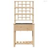 Kerti cserép polcokkal Bézs 71 x 38 x 152 cm Szilárd fenyőfa